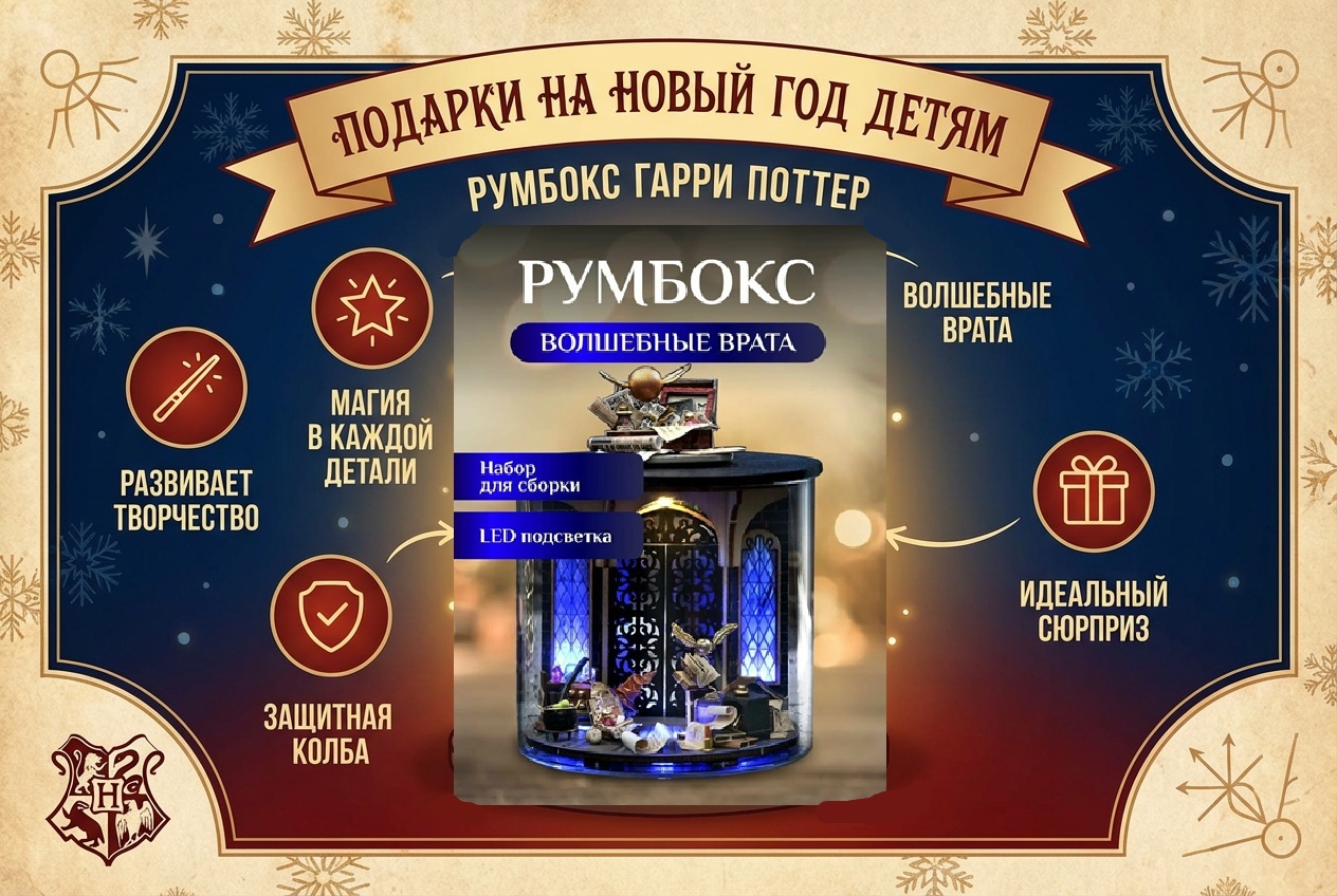 подарок на новый год 7-12 лет Румбокс Гарри Поттер