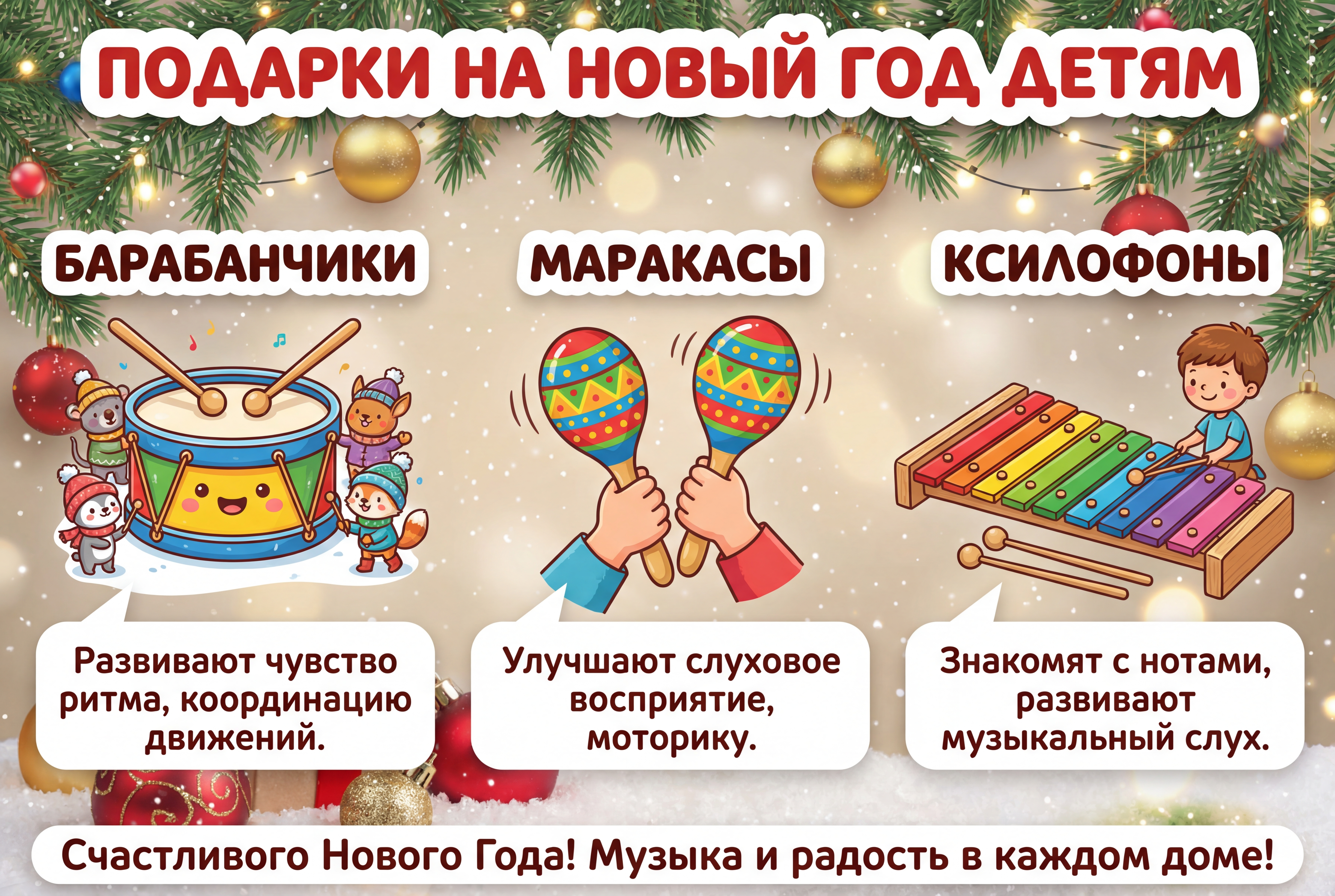 подарок на новый год детские синтезаторы