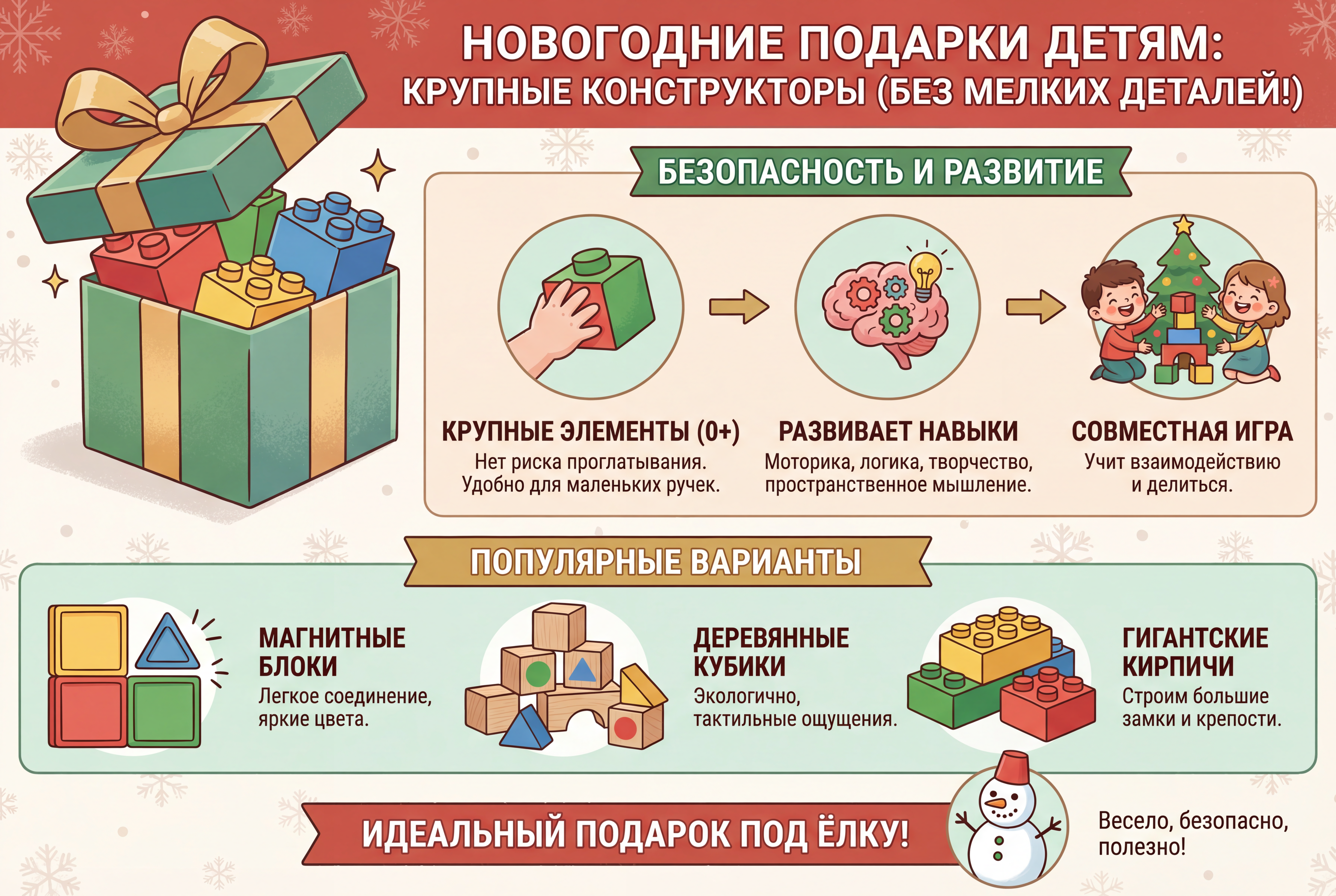 подарок на новый год 1-3 года конструкторы