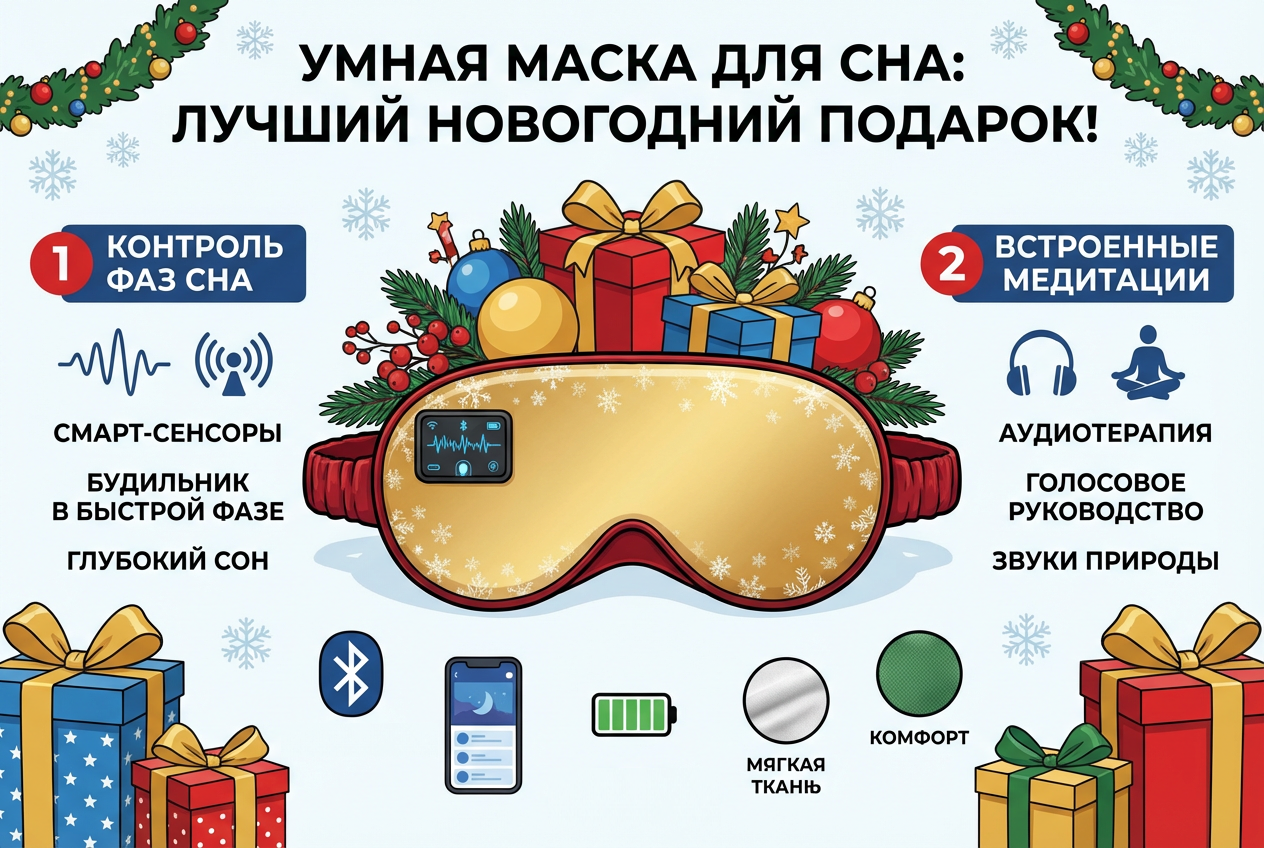подарок на новый год Умная маска для сна