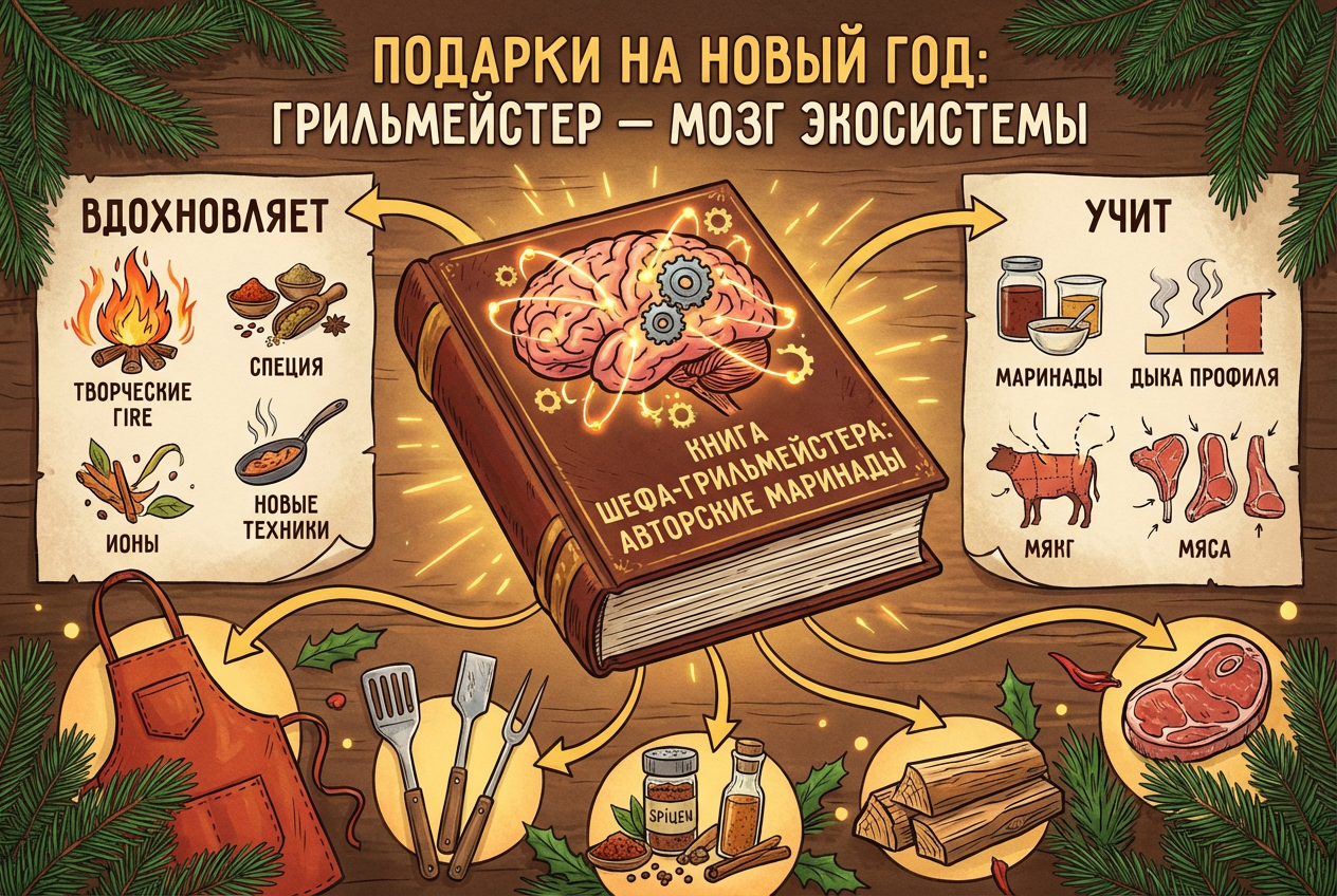 подарок на новый год Книга шефа-грильмейстера 