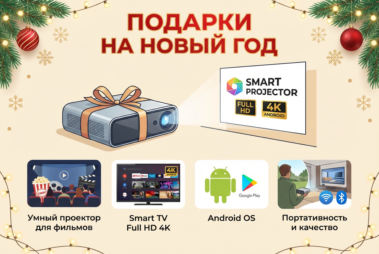 подарок на новый год Умный проектор