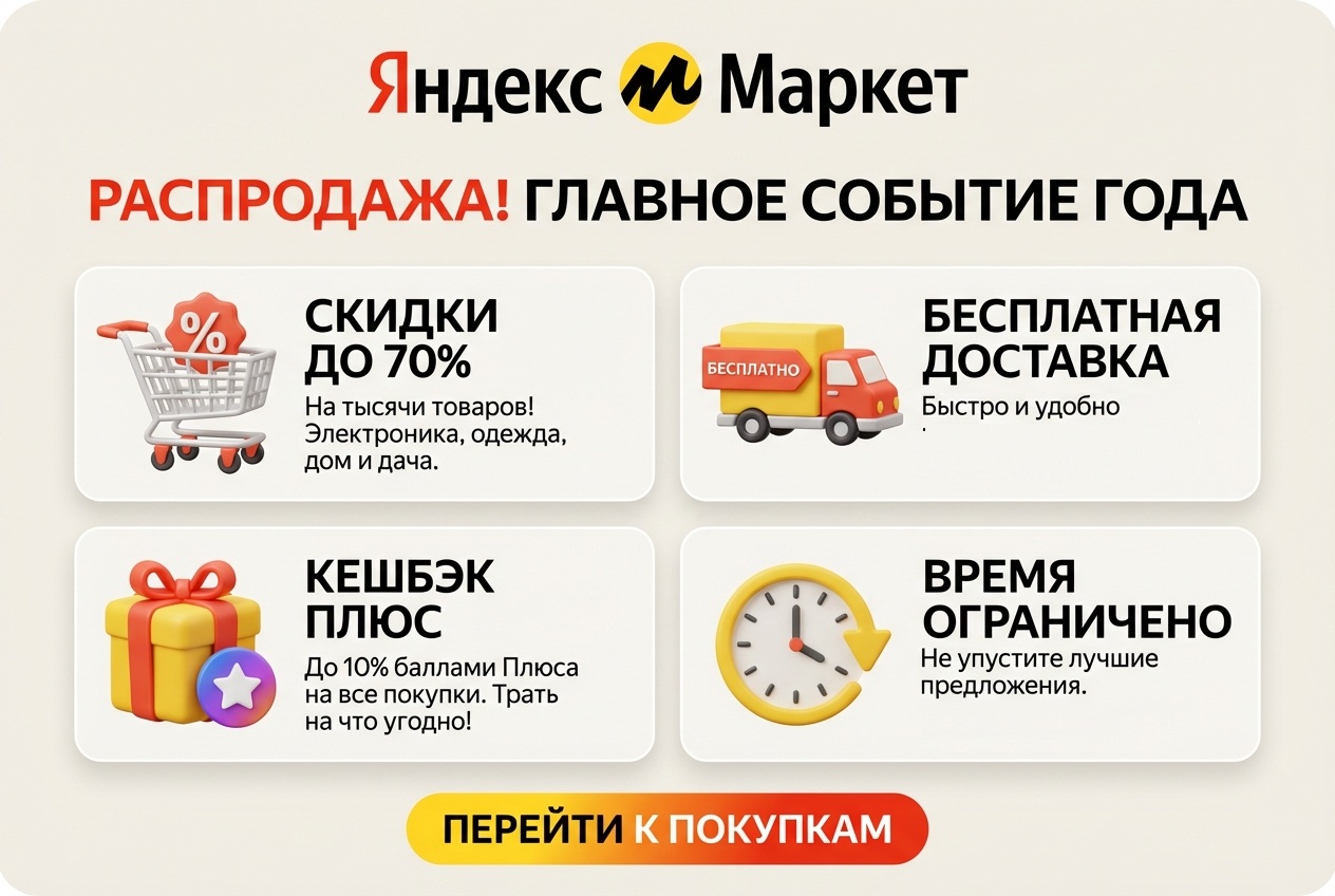 Распродажи Яндекс Маркет
